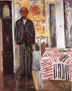The Figure Between clock and bed Edvard Munch